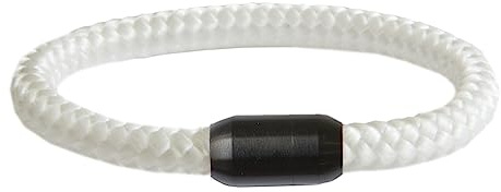 Paris Montana Armband Paracord, geflochten aus Seemannsgarn, mit schwarzem Edelstahl-Magnetverschluss, Segeltau-Design, maritim & wasserfest, 8 mm Durchmesser, handgemacht, diverse Farben & Längen