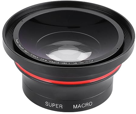 0,39X Super-Weitwinkelobjektiv, Full HD-Weitwinkel-Makroobjektiv mit 37-mm-Telefonclip für Camcorder, DSLR-Kamera, Mobiltelefone