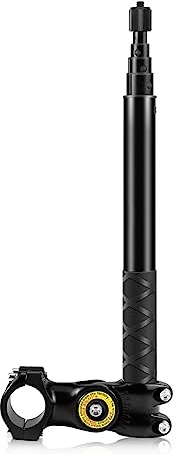 Andoer Unsichtbarer Selfie-Stick, Fahrrad-Kamerahalter, verstellbar Motorrad Selfie Stick Lenkerhalterung Kamerahalterung 27,9 cm-113,5 cm mit 1/4 Zoll Schraubefür INSTA360 X2/X3