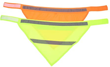 Housoutil Reflektierendes Hundehalstuch Aus Weichem Atmungsaktivem Material – 2 Stück Sicherheits Bandanas Für Haustiere Modisches Sichtbares Hundezubehör Für Nachtspaziergänge