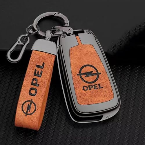 RIKCAT Autoschlüssel Hülle für Opel Corsa F 2019-2023, Auto Schlüsselhülle Cover Schlüsselgehäuse Schlüsselschutz Metall Autoschlüsseletui Auto Zubehör,A