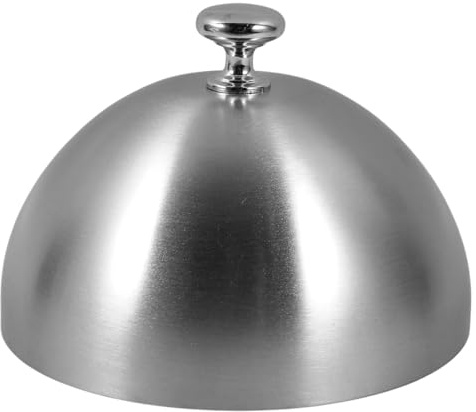 Amosfun Cheese Melting Dome Stainless Steel Steak Cover with Handle 4.7 Inch Round Food Protective Dome for Home Restaurant Kitchen Griddle Use