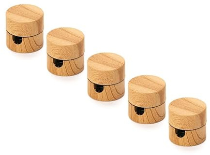 ORION LIGHTSTYLE Wand- und Deckenpin, 5 Stück, (Ø 19mm) Höhe 18 mm, Kabelhalter als Deckenbefestigung für Textilkabel, Kunststoff, Holzoptik