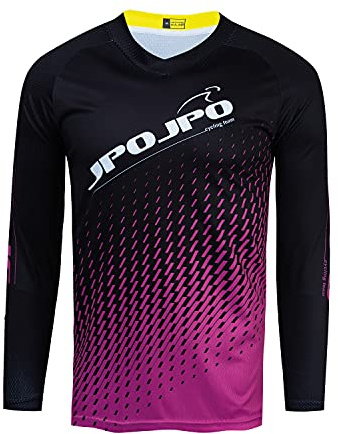 Kids Cycling Jersey Dirt Bike Youth Mountain Bike Childrens Biking Clothes Boys Motocross Long Sleeve Shirts Downhill Top Girls Bicycle Riding Biker Racing Clothing Pink S