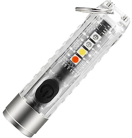 HEMOTON Rechargeable Keychain Flashlight Mini Led Keychain Light Flashlights for Camping Portable Key Chain Flash Light Led Torch for Outdoor Use