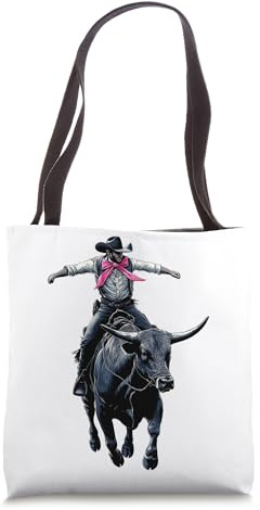 Coquette Bow Bull Rider Bull Riding Girl Mom Mother's Day Tote Bag