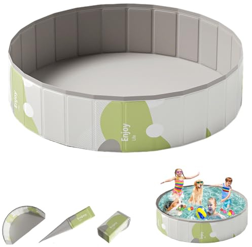 hundepool klein,hundepool 80x20,planschbecken Hund,Hunde Pool groß,Dog Pool for Large Small Dogs, Foldable Dogs Cats Pool Paddling Pool, Thickened PVC Dog Bathtub, Portable Dog Paddling -A||80CM