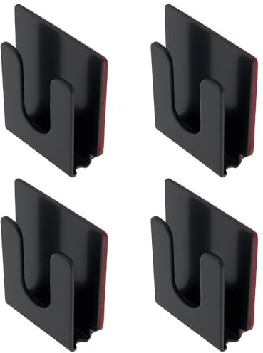 LT Easiyl 4 Pezzi Supporto Per Microfono Adesivo Per Radio CB In Metallo Per Auto Camion Casa E Ufficio 36x30x9 Mm