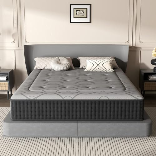 DEWINNER Matratze 140x200 cm, Höhe 30 cm, Taschenfederkern & Memory Foam Matratze, Federkernmatratze, Mittelhart, 7-Zonen, Perfekte Unterstützung, Vakuumverpackt, Öko-Tex Zertifiziert