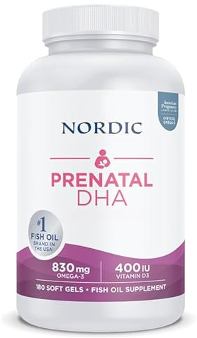 N.Omegas DHA prénatal Oméga 3 830 mg V D3, non aromatisé – 180 gels mous