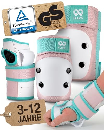 99FLIPS Protecciones Patines Niño - Protección Patines Niña - Rodilleras | Rodilleras y Coderas Niña - Candy Rosa, SM - Protectores para Patines en Línea, Monopatín, Skate y Patinete - SLIDE