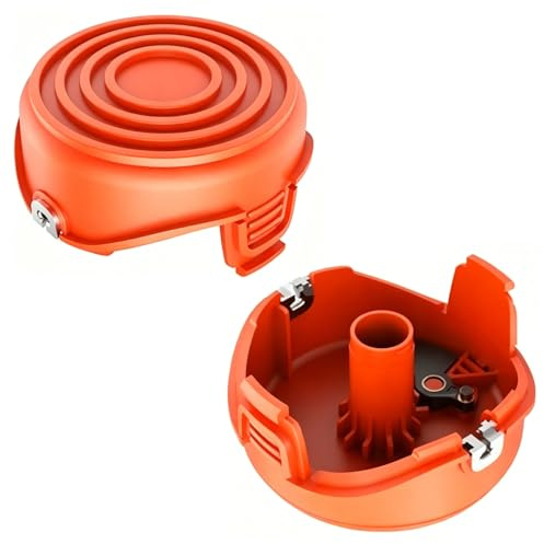 KERYBW couvercles de bobine de débroussailleuse, compatibles avec A6442-XJ, pour Black Decker GL315, GL337, GL350, GL650, GL651, GL652, GL653, GL655, GL656, GL660, GL670, GL680, GL55300 (2 capuchons)