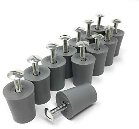 Anschlagpuffer Stopper Rolladen 28 mm grau ohne Scheibe Set 12 Stück