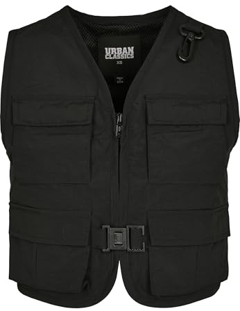 Urban Classics Dam kort taktisk väst jacka, svart, S