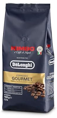 De'Longhi Kimbo DLSC609 Kaffeebohnen 80% Arabica und 20% Robust für Kaffeevollautomaten, 1kg, Made in Italy, leichte Röstung, delikater Geschmack, Herkunft Salvador, Guatemala, Brazil, Java