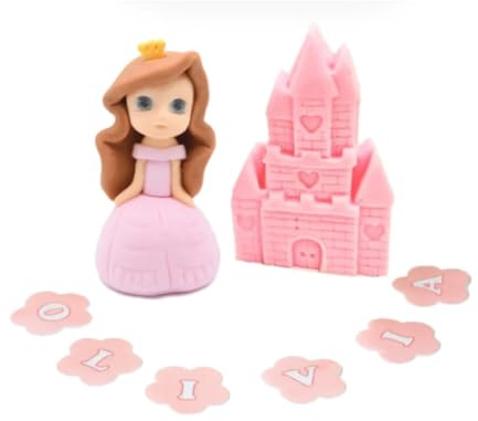 Princess Cake Topper Party Decoration Fondant Fabulous Edible Icing Great for Kids Boy Girl 10 Year Old Easy To Use Icing Professional