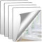 4 Pack Self Adhesive Mirror 50x60cm Adhesive Mirror Tiles 2MM Thick Acrylic Stick On Wall Mirrors Sheets Removable Tiles for Home Decoration