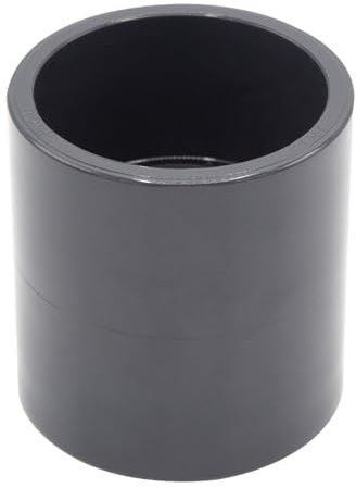 Baumaxxe PVC Fitting Klebemuffe 63mm Rohrverbinder - 16 Bar - bm042 | 2 Zoll PVC Fitting, 3x Klebemuffe und Anschlagfuge, zum Verkleben mit PVC Rohr 63mm, Pool Zubehör für Poolverohrung 63mm