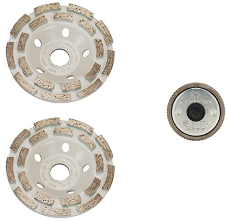 Bosch Professional Meule diamant Expert for Concrete Longévité élevée + Écrou de serrage rapide SDS click (pour béton, Ø 125 mm, Accessoire Meuleuse à béton)