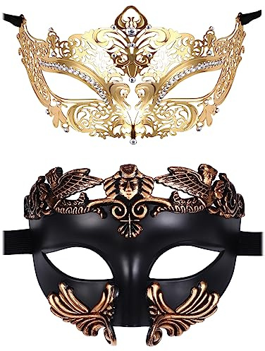 JewelryWe Schmuck 2/4/6/10 Stück Maskerade Maske Venezianische Spitze Augenmaske Spitzenmaske Gesicht Kostüm für Halloween Karneval Party Cosplay