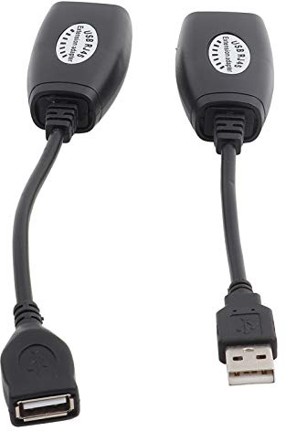 Aatraay Adaptador USB hembra a RJ45 Ethernet macho adaptador USB a Cat5 24 × 10 × 3 USB 2.0 a Rj45 Ethernet extensor cable adaptador LAN con cable para OS X