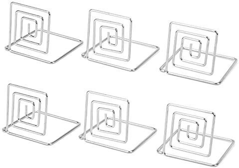 10 Stück Mini-Visitenkartenhalter aus Metall, Desktop-Fotoclip, Rostbeständig, Elegantes Design, Notizhalter, Tischnummernhalter, Fotohalter (Silber)