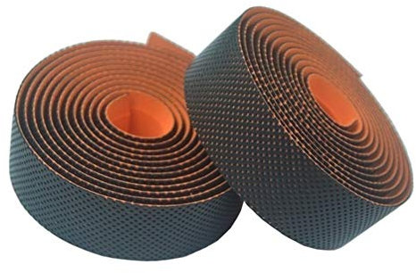DUNSBY Lenkerband 2,16 Mio. PU Rennrad Lenkerband Leder Anti-Rutsch-Fahrradgriffe Cork Lenker Klebeband Bar Plugs Gurtbänder (Color : Orange)