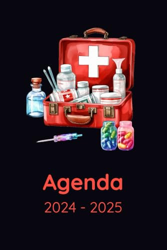 Agenda 2024-2025: Idée de cadeau pour docteur, étudiant en médecine, futur médecin, infirmière, Planificateur Organisateur Mensuel et Semainier