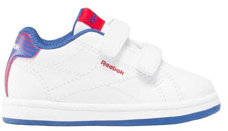 Reebok RBK Royal Complete CLN 2.0 2V Sneaker, White/BOUNDLESSBLUE/VECTORRED, 26 EU