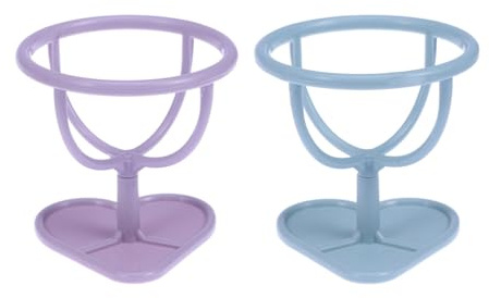 Ipetboom 3Pcs Makeup Sponge Holder Stand Powder Puff Storage Rack Compact Plastic Drying Shelf for Beauty Sponges and Cosmetic Tools
