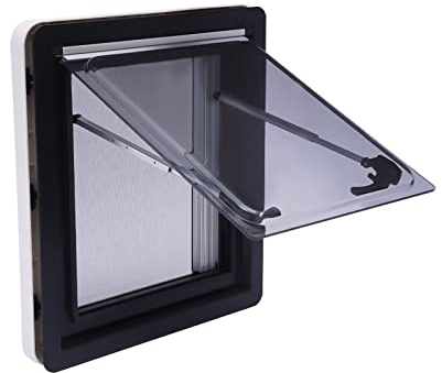 Begoniape Camper - Finestra laterale per roulotte, 450 x 500 mm, regolabile a 70°, per camper e camper