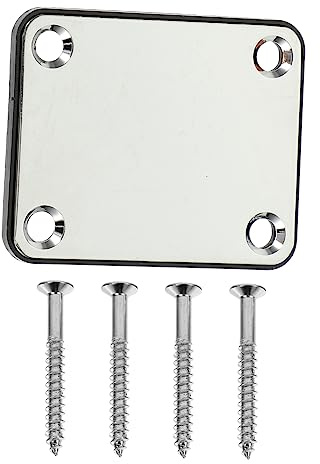CIMAXIC Halsplatte Gitarre Mit Schrauben Rückplatte Für Halsgelenk Montageplatte Für Halsgelenk Bassteil Gitarrenteil
