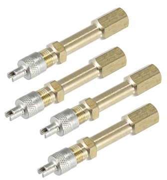 Hihaha 4 Stück 50 mm Auto-Reifenventil-Schaft, Luftpumpen-Verlängerungsadapter, langlebiges Material
