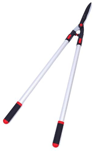 TINGTINGLI Versenkbare Rasenschere aus Aluminiumlegierung, manuelle Gartenschere, 1,5/1,8 m Heckenschere, zweischneidiges Wellenmaul, geeignet for Garten, Hof, Obstbäume(XL)