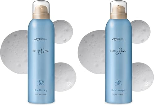Bagnoschiuma Blue Therapy Mousse Home Spa - gel doccia naturale per pulizia profonda e delicata con aloe - senza parabeni e siliconi - idea regalo - 200 ml (Confezione da 2)