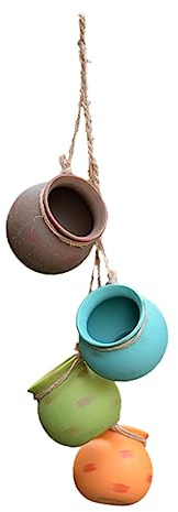 BESPORTBLE Maceta para Suculentas de Cerámica Soporte Colgante para Macetas para Cactus Balcón Jardín y Decoración del Hogar