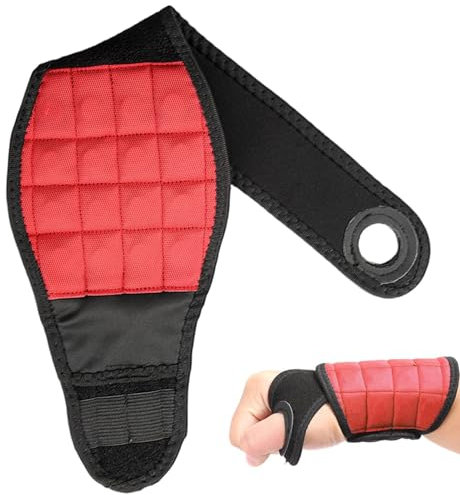Magnetische Handgelenk-Schraubenhalterung, magnetisches Armband für Werkzeuge, Armband mit starken Magneten mit Daumenschlaufe – Heimwerker-Werkzeuge, Elektrikerarmband, Handgelenkstütze für