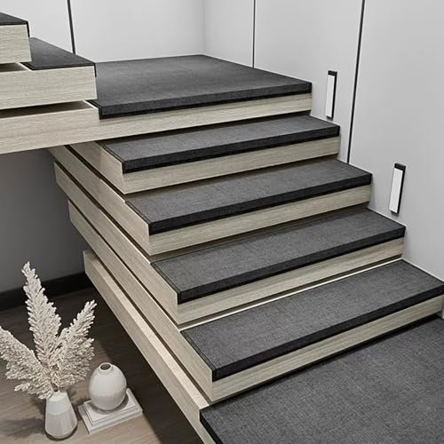Lorxilar Alfombrilla Autoadhesiva De Escalera Alfombra Antideslizante De Escalera Interior para Interiores,1x(30x100cm/11.8x39.4in),C