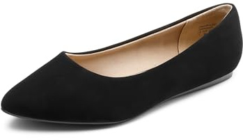 DREAM PAIRS Ballerines plates à bout pointu pour femme - Confortables et douces à enfiler - Chaussures plates décontractées pour le travail, le bureau et les affaires, 41 EU Large