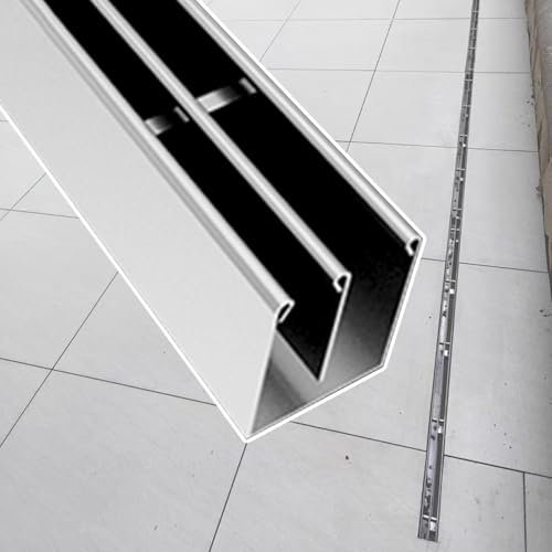 Trog-Entwässerungsgraben, Trog-Dachrinne, Metall-Entwässerungsgraben, 1 m langes Gully-Abfluss-Set aus Edelstahl für den Außenbereich, befahrbar für Landschaftsbau, Farmgaragen-Durchlass, hä