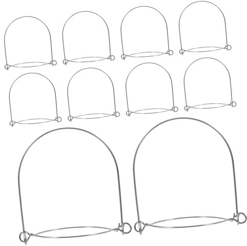 ABOOFAN 20piezas Anillos Inoxidable Para Frascos Perchas De Alambre De Perchas Para Frascos Soporte Para Decorar