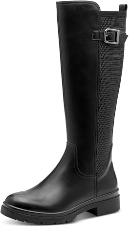 Tamaris dam Tamaris Damen Long Boot Flat 1-25625-45Knöhöga stövlar