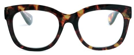 OPULIZE BIG Lunette anti lumiere bleue femme & homme - Lunettes Loupe Ecran/Gaming - Anti-éblouissement Anti-Reflet Protection UV - Brun - +2,50
