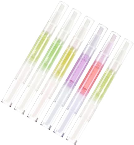 Happyyami 6 piezas Bolígrafo de Aceite para Cutículas Nutritivo con Diseño de Pincel Suaviza y Cutículas Aceite Hidratante para Uñas para Cuidado Personal y para Amigas