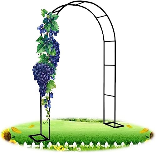 Arche de jardin en métal robuste pour roses, tonnelle de mariage et treillage de plantes, 1,4 m de large x 2,3 m de haut, idéale pour les fêtes en plein air et les plantes grimpantes