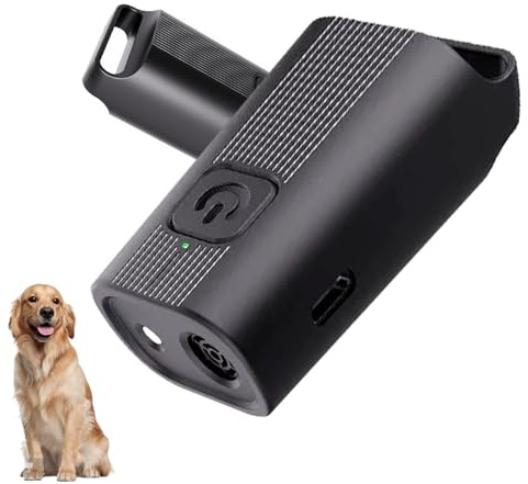 Efymosce Antibell Ultraschall Gerät, Ruhemeister Hund, Handgerät Anti Bell Gerät Hunde mit LED, Hundetrainings Antibell für Hunde für Meisten Hunde im Innen und Außenbereich (A)