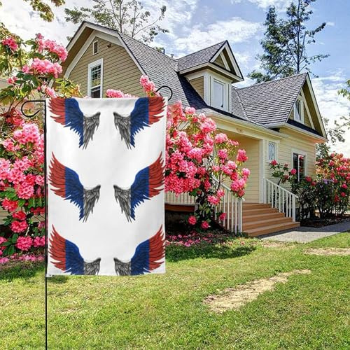 Bandiera russa Wings, bifacciale, 28x40 pollici, decorazione per esterni