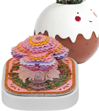 Générique 3D Bloc-Notes | Cabane Dans L'Arbre Sculpture En Papier Calendrier | Art En Papier Sculpture À Détacher Pour Enfant Étudiant | Décoration Maison Avent Planification Fêtes Noël Étude