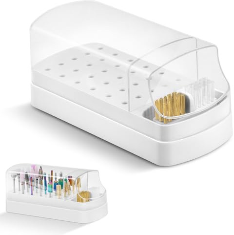 Support pour Forets à Ongles, 30 Trous, Présentoir Professionnel pour Embouts Fraises à Ongles électriques (Embouts Fraises à Ongles Non Incluse)