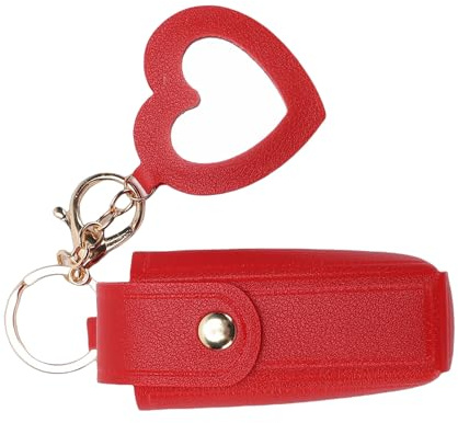 Pssopp Porte-rouge à Lèvres Étui à Rouge à Lèvres avec Miroir, Sac à Main Portable en Cuir PU Porte-clés Porte-rouge à pour Femmes Organisation de Voyage et Accessoires de Rangement de Transport (#12)
